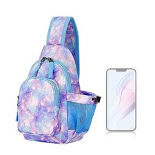 Girls Sling Purse for Kids Galaxy Purple