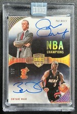 DWYANE WADE PAT RILEY 2021-22 PANINI EMINENCE NBA CHAMPIONS DUAL AUTO JSY # 3/5