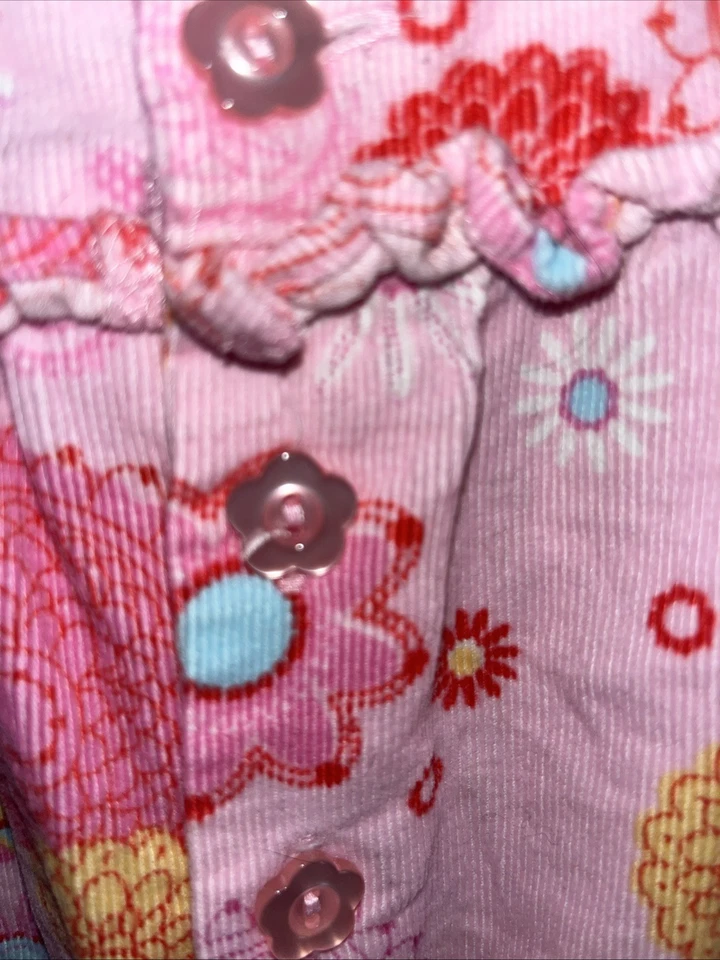 Mameluco Le Top bebé sin mangas suave pana de una pieza talla 24 meses rosa niñas Foto 3 de 4