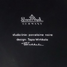 ROSENTHAL Porcelaine Noire - 2 Untertassen, Dm 14,5