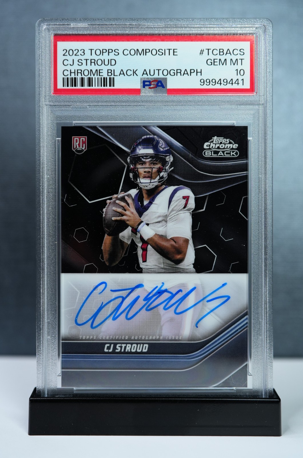 2023 Topps Composite CJ STROUD RC Auto Chrome Black #TCBACS Rookie PSA 10