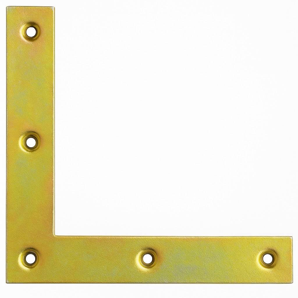 100 x Flat Angle 98 x 98 x 16 mm Angle Corner Angle Yellow Galvanized