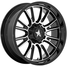 MSA M51 Thunderlips 20x7 4x137/4x156 +0mm Black/Machined Wheel Rim 20" Inch
