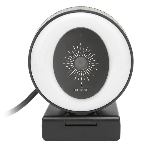 USB Web Camera Full HD 1080P 30fps Regulable Ring Light Noise Cancelling Bui NEW - Afbeelding 10 van 12