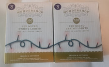 2 Boxes Wondershop LED Micro Holiday Lights RED 8'3" String 100 lights
