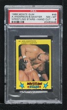1986 Monty Gum Super Wrestling Stars Arn Anderson & Brett Sawyer #46 PSA 8 01dc