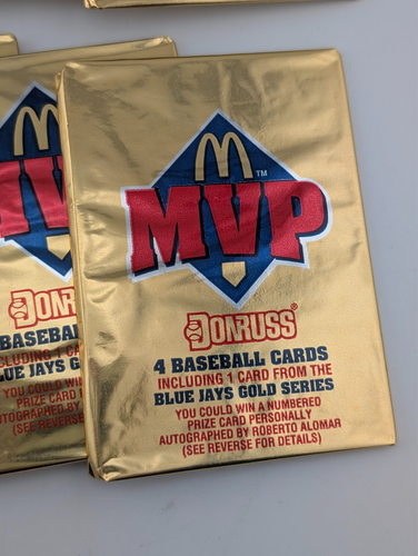 1992 Donruss McDonald's Blue Jays MVP Gold Series - Lot of 15 Sealed Packs - Picture 2 of 3