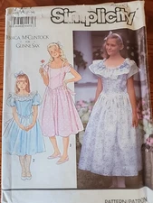  Jessica McClinktock Gunne Sax dress pattern girl 1990 sewing