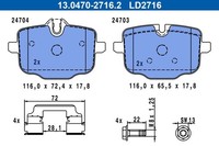 Bremsbelagsatz Scheibenbremse Hinterachse FüR Bmw 5 Touring 6 Gran Turismo 7 X3