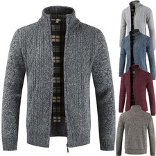 Men's Sweater Chunky Knitted Cardigan Loose Casual Winter Warm Outdoor Wear