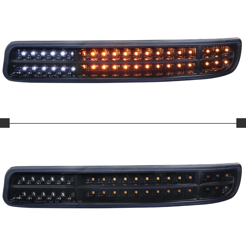 Smoke Sequential LED Bumper Lights Fits 1999-2006 GMC Sierra Yukon XL 1500 2500 Foto 4 de 4