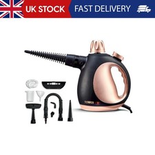 Image of Tower THS10 Handheld Steam Cleaner with 9 Accessories, 250ml Water Tank, 3 Minut