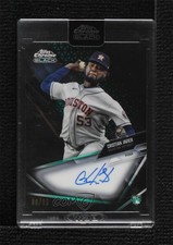 2021 Topps Chrome Black Green Refractor 80/99 Cristian Javier #CBA-CJA Auto b4d