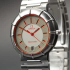 Vintage 1984 OMEGA Seamaster Dynamic Qz Cal.1430 Red 34mm Men's Watch New Batt