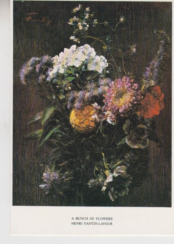 A Bunch of Flowers. Henri Fantin-Latour, French Painter & Bibliographer. Vintage