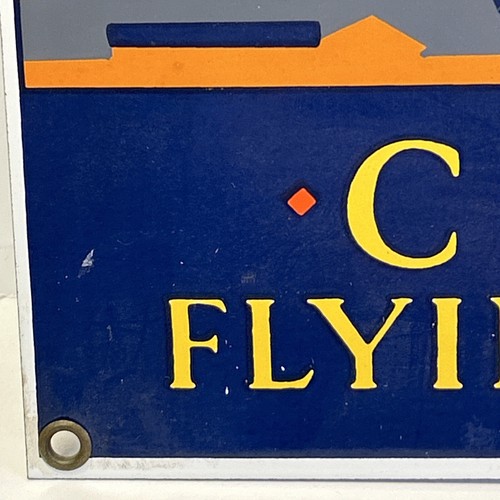 Insegna Curtiss Flying Service Anywhere Any Time in porcellana 9,5 x 12,75 - Foto 5 di 16