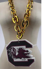 Ncaa South Carolina Gold Fan Chain Big Jumbo Size Necklace Foam