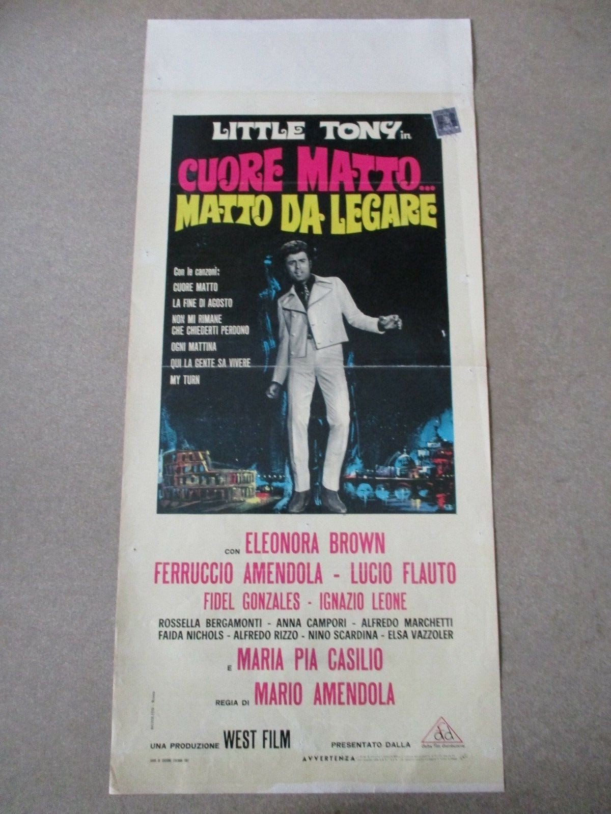 Locandina originale film Cuore matto... matto da legare (1967) - Regia di Mario Amendola