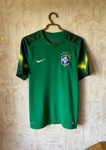 BRASIL 2014 TRAINING FOOTBALL SHIRT SOCCER JERSEY NIKE sz S MEN