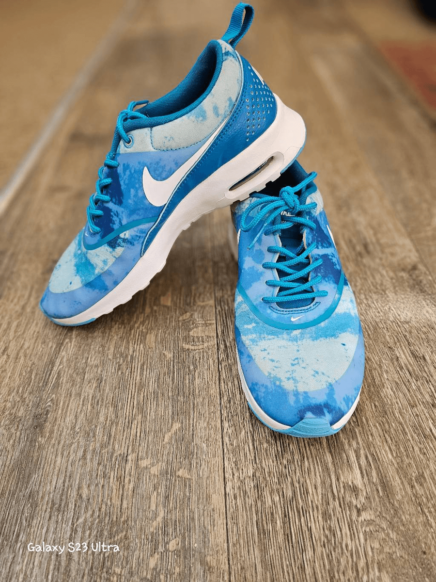 Nike Air Max Thea PrintLt Blue Lacquer White-Clrwtr EUC