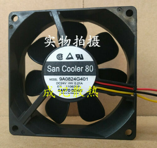 Original SANYO 109P0424H329 DC24V 0.095A 40*40*28MM 3pin cooling fan #MS51 QL 