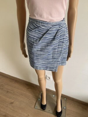 Jupe bleue et blanche Morgan taille 38 TBE - Photo 1/4
