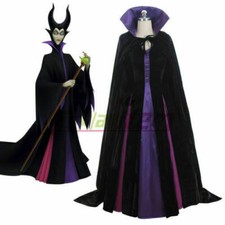 Sleeping Beauty MALEFICENT Dre Cloak Halloween Cosplay Costume/