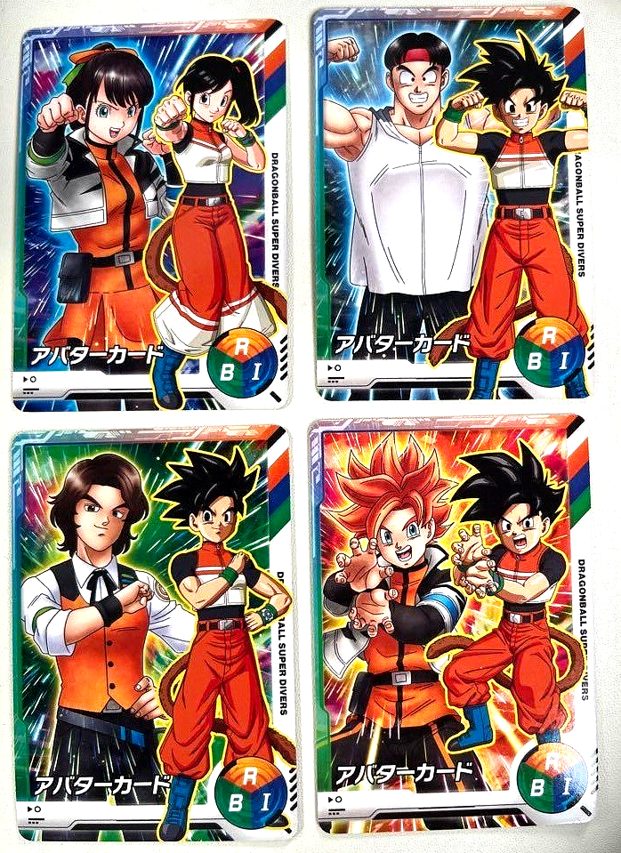 ドラゴンボールカード DRAGON BALL Super Divers 4 Cards(SEC) NM Dragon Ball Super Divers Avatar Card 4 Card Complete Set Promo
