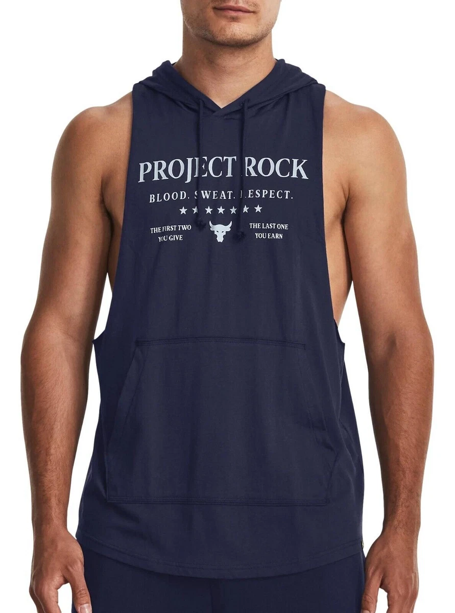 Under Armour Men s Project Rock BSR Lightweight Sleeveless Hoodie 1382279 410