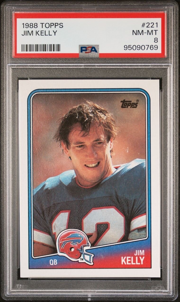 1988 Topps Jim Kelly #221 PSA 8 NM-MT Just Graded HOF Buffalo Bills