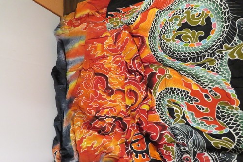 Bandiera banner batik dipinto a mano logo ballerina Dave Matthews band nuova con etichette 317/500 - Foto 2 di 5