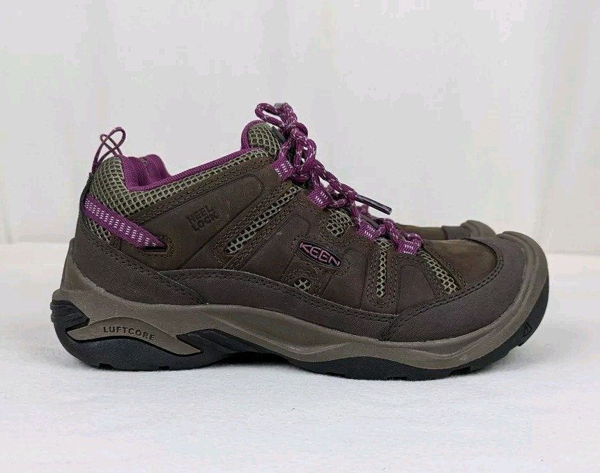 Scarpe da trekking KEEN Circadia da donna taglia 7 5 W marrone tacco blocco LuftCore