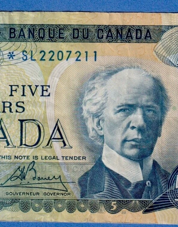 Canada  $5 1972 BC-48bA / P-87b- Circulated Replacement Note *SL2207211 - Image 3 of 4
