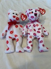 Smooch 2000 and Kissy 2003 Ty Beanie Babies