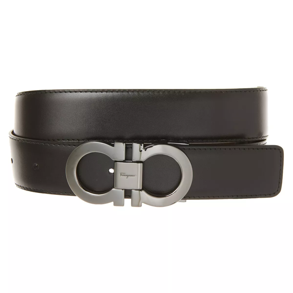 Ferragamo Leather Gancini Reversible Belt