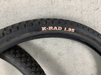 Kenda K-rad bmx tire set staggered 1.95 2.125 x20” vintage old
