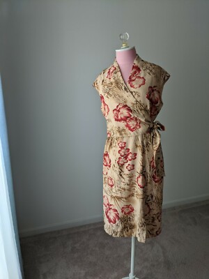 Valerie Stevens Dresses Silk dress Multicolor Flora, Tie side