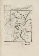 16" x 24" 1764 Map Of Port Antonio & Saint Francois Harbor
