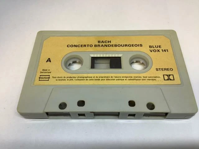 JEAN SÉBASTIEN BACH Audio Cassette Tape CONCERTO BRANDEBOURGEOIS 1985 Tuxedo - Image 4 of 4