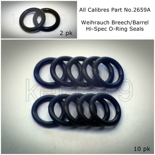 COMPATIBLE WEIHRAUCH HW100/HW101 BREECH/BARREL NITRILE ORING SEALS