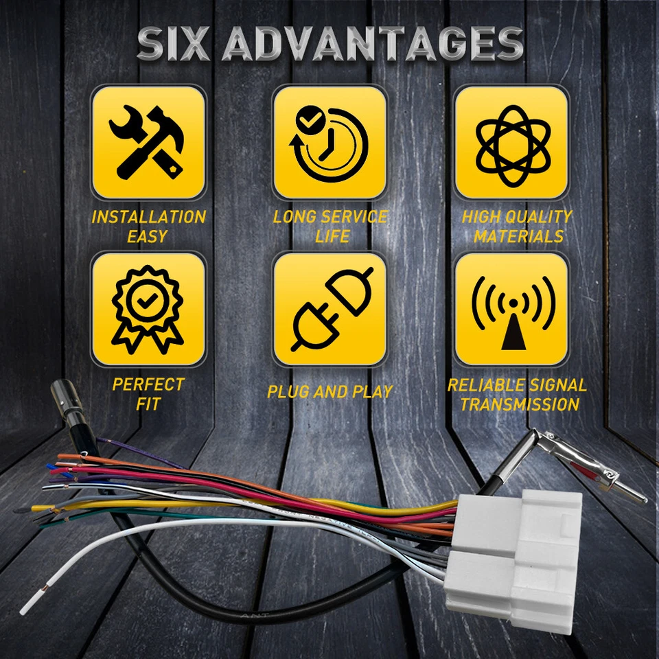 Car Radio Stereo Dash Kit Wire Harness Antenna Adapter For Chevy Silverado 99-02 - Image 4 of 4