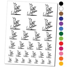 Mother Kangaroo with Baby Joey in Pouch Temporary Tattoo Water Resistant Set