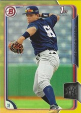 NELSON GOMEZ 2015 BOWMAN PROSPECTS YELLOW #BP116 NEW YORK YANKEES