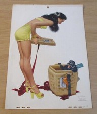 ORIGINAL 1949 CALENDAR Page PINUP Girl~