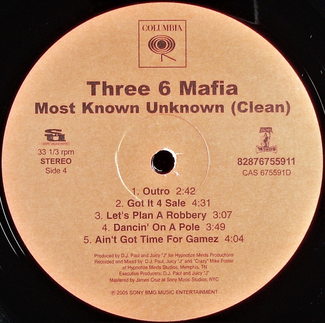 洋楽 Three 6 Mafia - Most Known Unknown 2LP Most Known Unknown (Vinyl): THREE 6 MAFIA: Amazon.ca: Music
