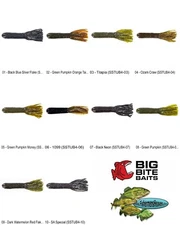 Big Bite Tubes Solid Head Tour Flipper 4 Inch Baits (SSTUB4) Pick Any 10 Colors