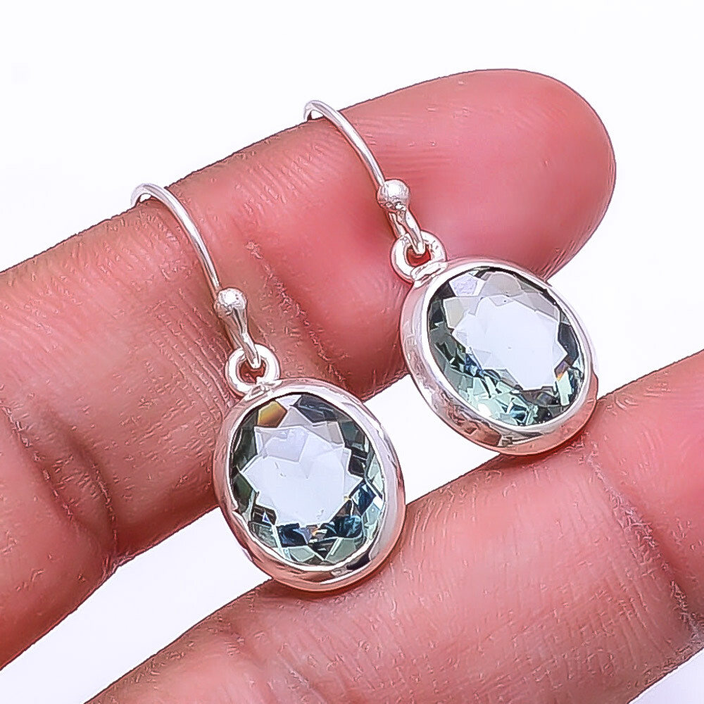 Black Tourmaline Gemstone 925 Sterling Silver Earring 1.17