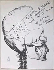 Carnal Garage - Original Show Flier Morphine Burning Giraffe Bunratty's Boston 