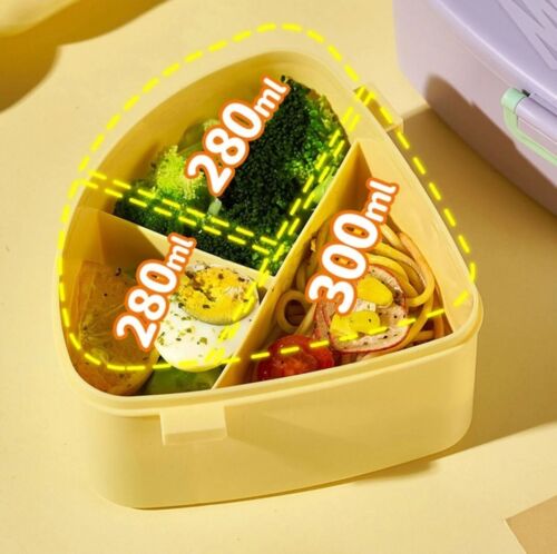 Watermelon Shaped Lunch Box With 3 Compartments, Fork & Spoon, Bento Box Purple - Picture 5 of 5