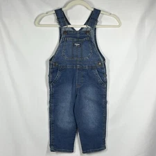 Oshkosh B’Gosh Blue Denim Jean Overalls Toddler Size 3T  Adjustable Straps